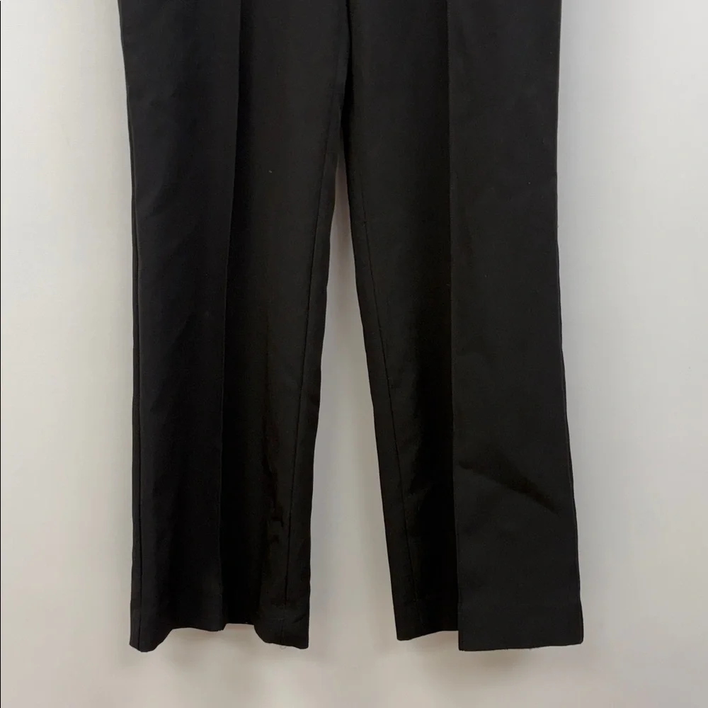 Express High Rise Trouser Crepe Relaxed Boot Pant Minimalist Career Black 0 - Picture 5 of 10